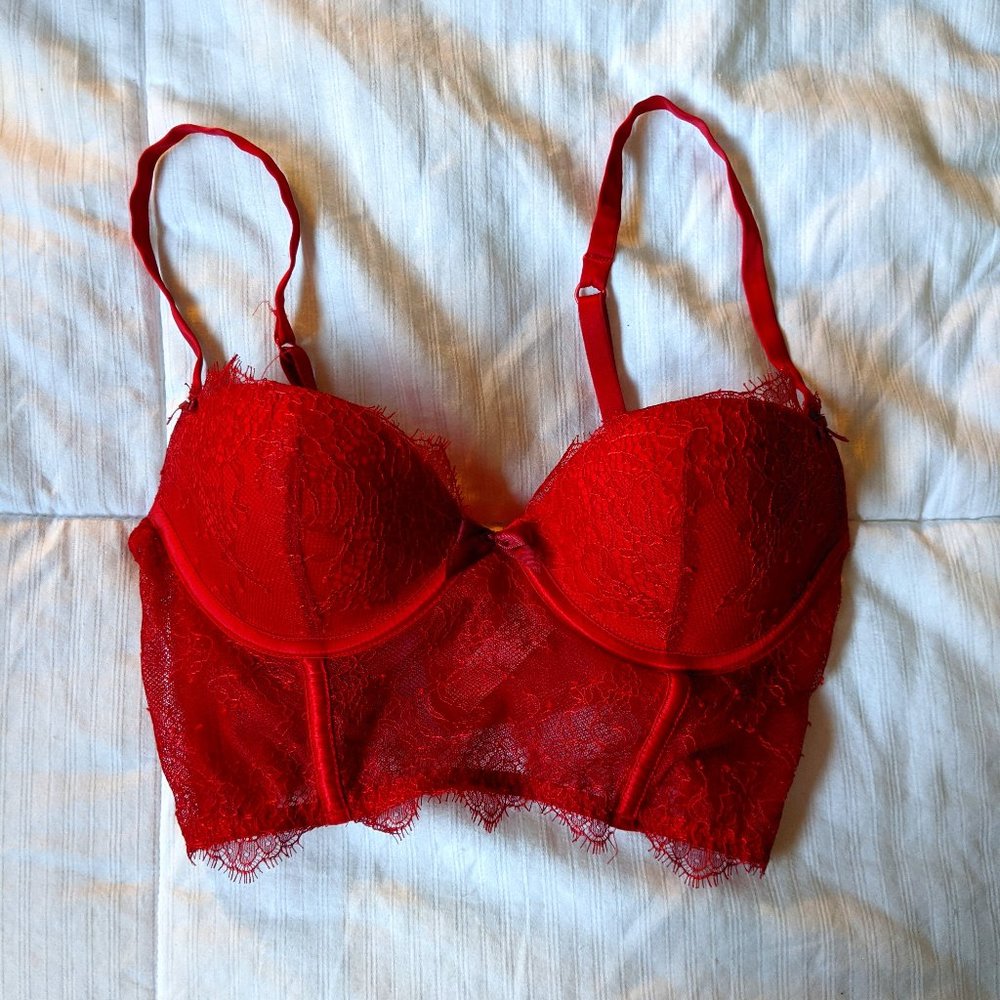 VS Red Demi Bra